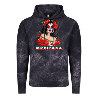 Cloud Black Mexicana with Skull Girl Vintage Hoodie - texasbilliewilder
