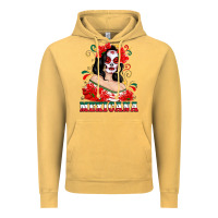 Vintage Mustard Mexicana with Skull Girl Vintage Hoodie - texasbilliewilder