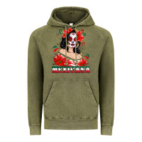 Vintage Olive Mexicana with Skull Girl Vintage Hoodie - texasbilliewilder
