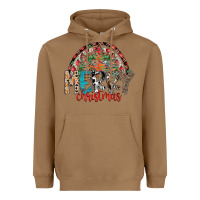 Toasted Coconut Merry Christmas Heavyweight Hoodie - CowhideDigitalArt
