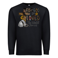 Black for god so loved the world jhon Premium Sweatshirt - CowhideDigitalArt