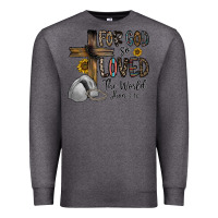 Charcoal Heather for god so loved the world jhon Premium Sweatshirt - CowhideDigitalArt