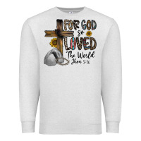 Oatmeal Heather for god so loved the world jhon Premium Sweatshirt - CowhideDigitalArt