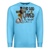 Ocean Blue for god so loved the world jhon Premium Sweatshirt - CowhideDigitalArt