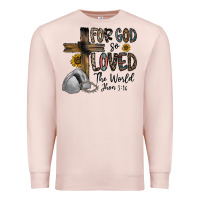 Pale Pink for god so loved the world jhon Premium Sweatshirt - CowhideDigitalArt