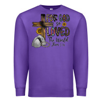 Purple for god so loved the world jhon Premium Sweatshirt - CowhideDigitalArt