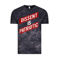 Cloud Black DISSENT IS PATRIOTIC Political Meme Raglan Baseball Tee Vintage Tee - maiPhamDesign