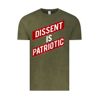 Vintage Olive DISSENT IS PATRIOTIC Political Meme Raglan Baseball Tee Vintage Tee - maiPhamDesign
