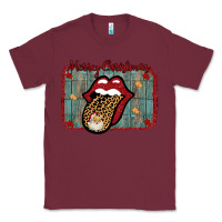 Burgundy Merry Christmas Lips Santa Classic Tee - Bettercallsaul