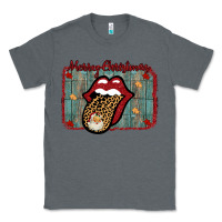 Charcoal Heather Merry Christmas Lips Santa Classic Tee - Bettercallsaul