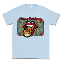 Dusty Blue Merry Christmas Lips Santa Classic Tee - Bettercallsaul