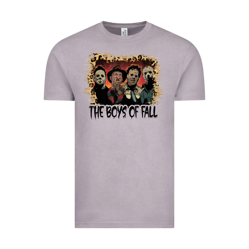 The Boys Of Fall Leopard Pattern Bleached Halloween Murder T Shirt Vintage Tee by maiPhamDesign | Teevron