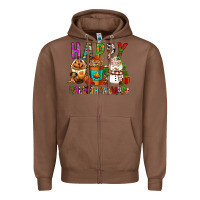 Chestnut Happy hallothankmas coffee cups Zipper Hoodie - FaDigitalArtStudio
