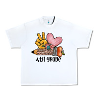 White peace love 4th grade Urban Heavy Tee - JahusDesignShop
