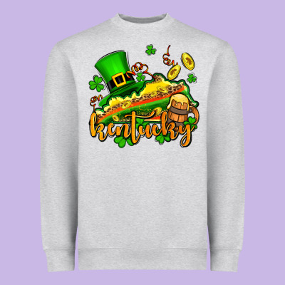 St. Patrick's Kentucky Map Heavyweight Sweatshirt Designed By Oliviacreatesart
