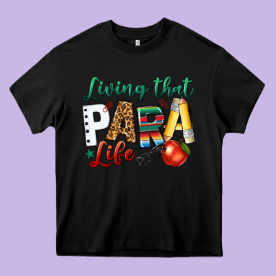 Living That Para Life Heavy Core Tee Designed By Nancycooperartshop