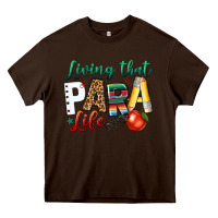 Chocolate Brown living that para life Heavy Core Tee - NancyCooperArtShop