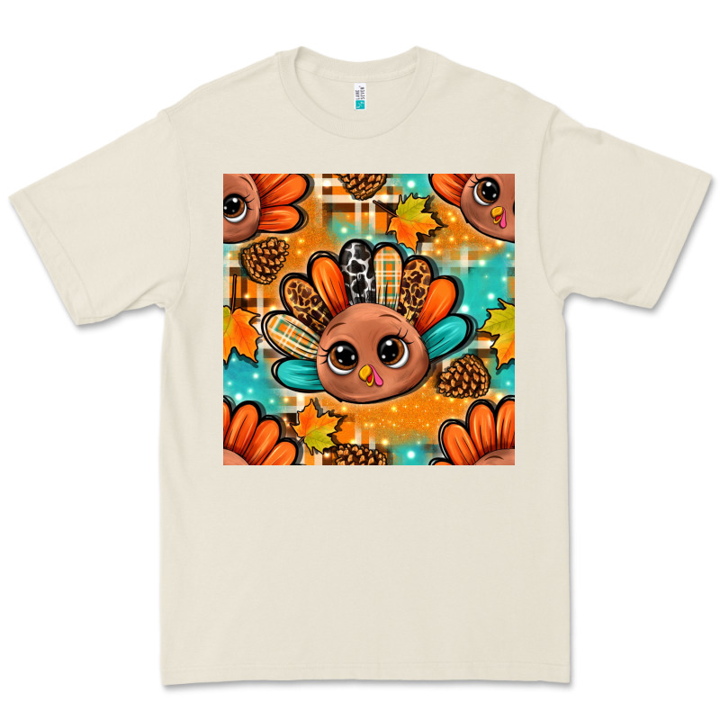 Thanksgiving Turkey And Cone With Tartan Seamless Pattern Bbs Premium Tee by BundleAndBundleShop | Teevron