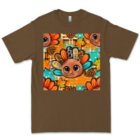 Cacao thanksgiving turkey and cone with tartan seamless pattern bbs Premium Tee - BundleAndBundleShop