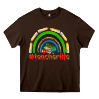 Chocolate Brown teacher life Heavy Core Tee - NancyCooperArtShop