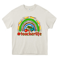 Cream teacher life Heavy Core Tee - NancyCooperArtShop
