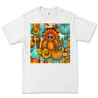 White thanksgiving turkey with tartan seamless pattern bbs Premium Tee - BundleAndBundleShop