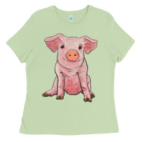 Matcha sitting pig Ladies Tee - RanaPortraitStore