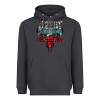 Smoke merry christmas bull skull Heavyweight Hoodie - CowhideDigitalArt