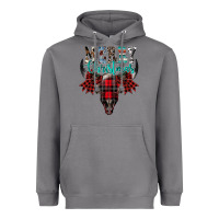 Storm merry christmas bull skull Heavyweight Hoodie - CowhideDigitalArt