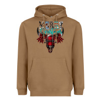 Toasted Coconut merry christmas bull skull Heavyweight Hoodie - CowhideDigitalArt