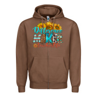 Chestnut difference maker teacher life Zipper Hoodie - BundleAndBundleShop