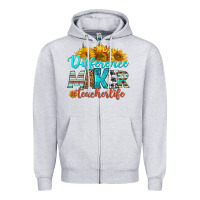 Heather Grey difference maker teacher life Zipper Hoodie - BundleAndBundleShop