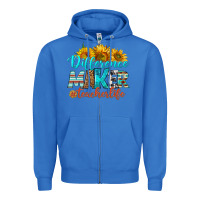 True Royal difference maker teacher life Zipper Hoodie - BundleAndBundleShop