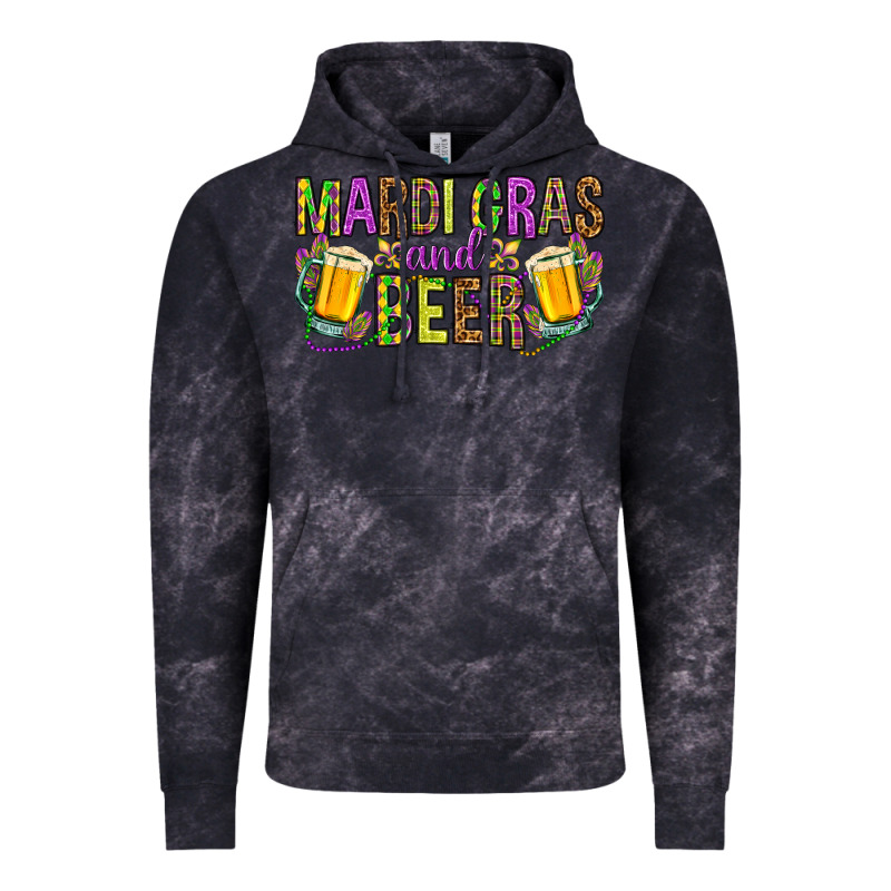Mardi Gras And Beer Vintage Hoodie by NancyCooperArtShop | Teevron