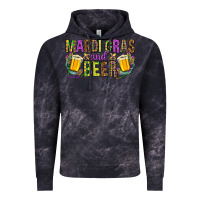 Cloud Black Mardi Gras and beer Vintage Hoodie - NancyCooperArtShop