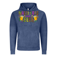 Vintage Denim Mardi Gras and beer Vintage Hoodie - NancyCooperArtShop