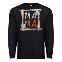 Black baseball mama Premium Sweatshirt - CowhideDigitalArt