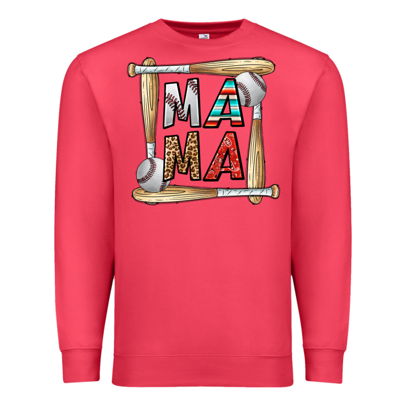 Baseball Mama Premium Sweatshirt by CowhideDigitalArt | Teevron