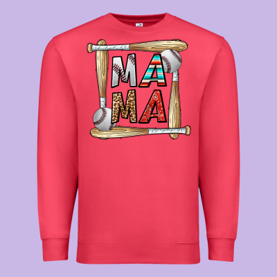 Baseball Mama Premium Sweatshirt Designed By Cowhidedigitalart