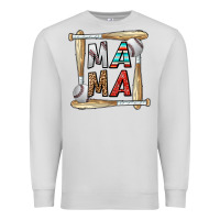 Dove Grey baseball mama Premium Sweatshirt - CowhideDigitalArt