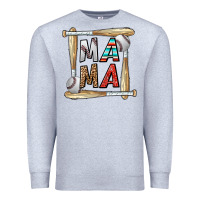 Heather Grey baseball mama Premium Sweatshirt - CowhideDigitalArt