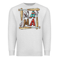Oatmeal Heather baseball mama Premium Sweatshirt - CowhideDigitalArt