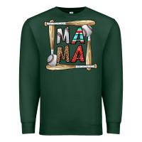Sports Green baseball mama Premium Sweatshirt - CowhideDigitalArt
