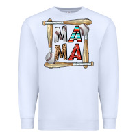 White baseball mama Premium Sweatshirt - CowhideDigitalArt