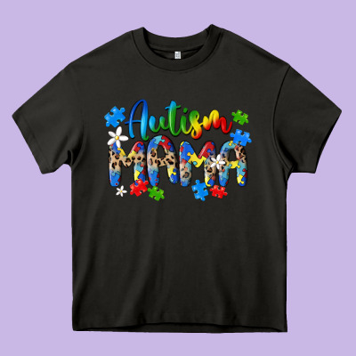 Autism Mama Heavy Core Tee Designed By Maliassmallbusiness