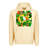 Pina Colada Ireland flag with St. Patrick's Day  digital paper Premium Hoodie - BundleAndBundleShop