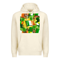 Sandshell Ireland flag with St. Patrick's Day  digital paper Premium Hoodie - BundleAndBundleShop