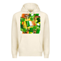 Tofu Ireland flag with St. Patrick's Day  digital paper Premium Hoodie - BundleAndBundleShop