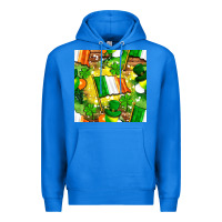True Royal Ireland flag with St. Patrick's Day  digital paper Premium Hoodie - BundleAndBundleShop