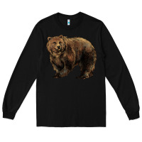 Black Grizzly Bear Long Sleeve Tee - HowdyJamesFarm